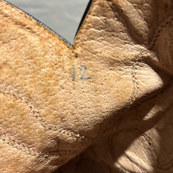 Vintage Black Leather Mens Western Cowboy Boots Genuine Leather Pointed Toe - Picture 8 of 13